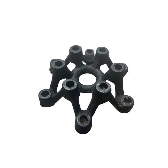 Vtg cast iron candle holder Spider Starburst Japan MCM for Taper Candles - Picture 5 of 11